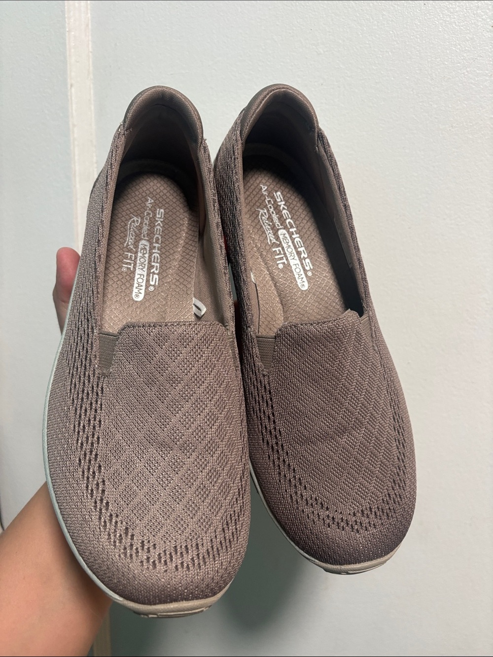 Skechers Women’s Slip-On Knit Loafers - Brown